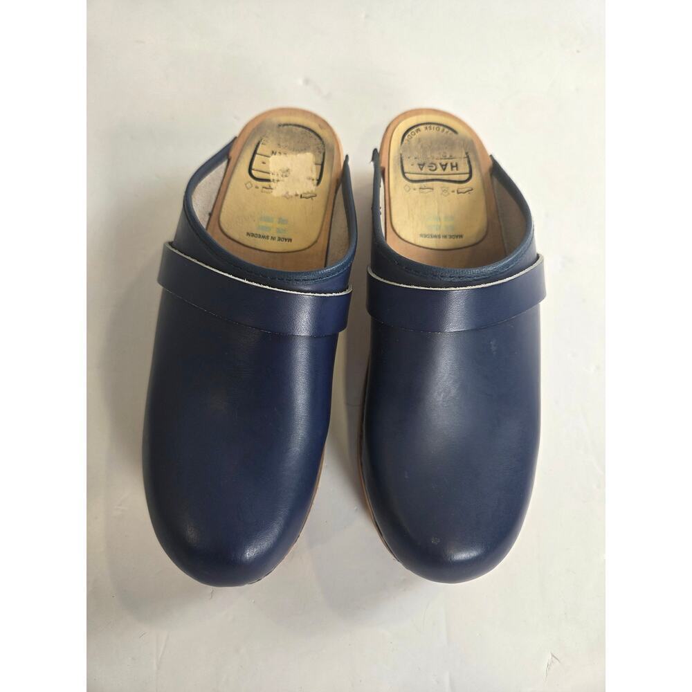 HagaToffeln - Clog Classic Blue Vegetable Tanned Leather Size 39 - Picture 2 of 6